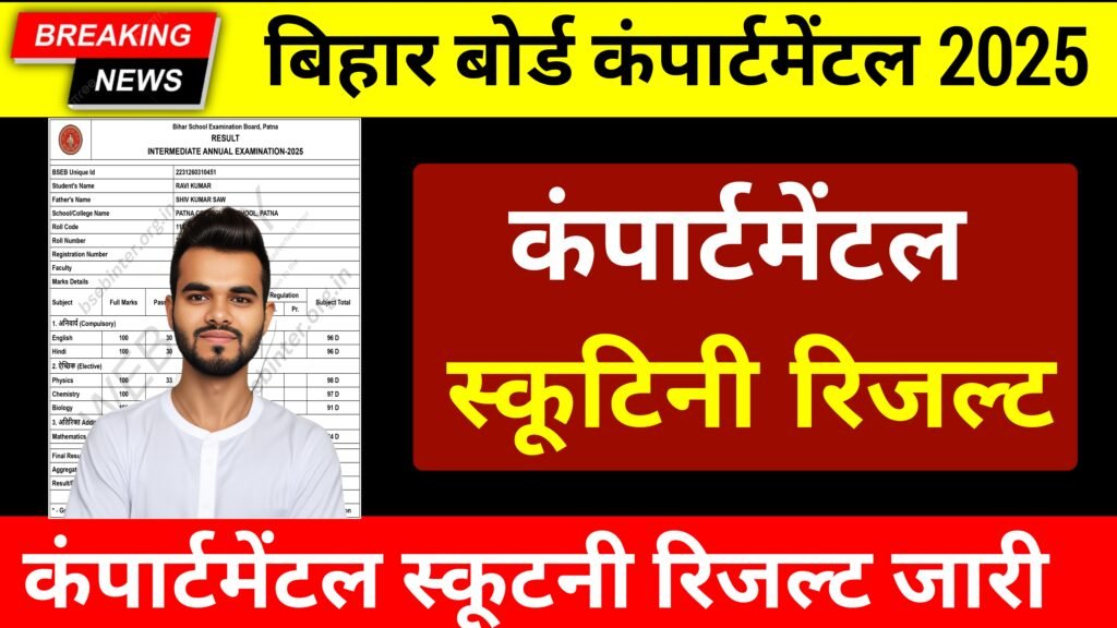 Bihar board compartmental scrutiny result 2025